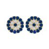 S925 Sterling Silver Round Full Diamond Mini Stud Earrings