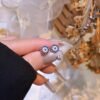 S925 Sterling Silver Round Full Diamond Mini Stud Earrings
