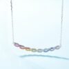 S925 Sweet Twist Rainbow Cubic Zirconia Necklace