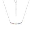 S925 Sweet Twist Rainbow Cubic Zirconia Necklace