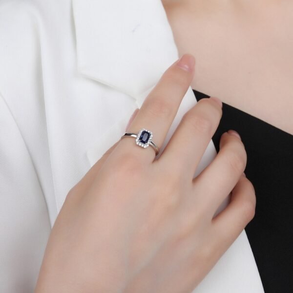 Simple Halo Radiant Cut Cubic Zirconia S925 Ring