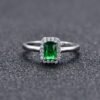 Simple Halo Radiant Cut Cubic Zirconia S925 Ring