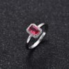 Simple Halo Radiant Cut Cubic Zirconia S925 Ring