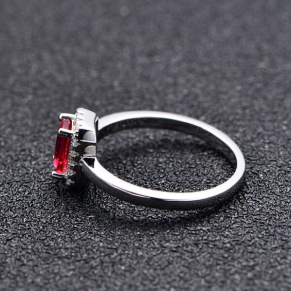 Simple Halo Radiant Cut Cubic Zirconia S925 Ring