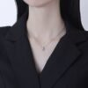 Simple Marquise Blue Zirconia S925 Necklace