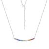 Simple Single Row Rainbow Cubic Zirconia S925 Necklace