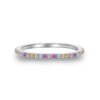 Twirl Round Rainbow Cubic Zirconia Band