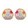 Unique Baguette Rainbow Cubic Zirconia Drop Earrings