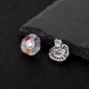 Unique Baguette Rainbow Cubic Zirconia Drop Earrings