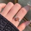 Unique Hexagon Cubic Zirconia Ring in Sterling Silver