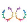 Unique Marquise Cut Rainbow Cubic Zirconia Drop Earrings