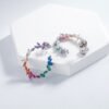 Unique Marquise Cut Rainbow Cubic Zirconia Drop Earrings