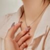 Unique Rainbow Cubic Zirconia Pendant Necklace