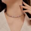 Unique Rainbow Cubic Zirconia Tennis Necklace