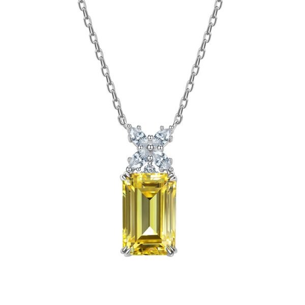 Vintage Emerald Cut Zirconia S925 Necklace