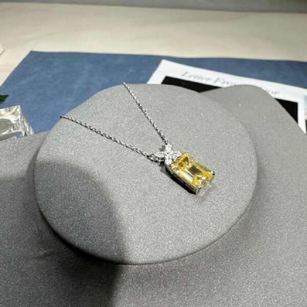 Vintage Emerald Cut Zirconia S925 Necklace