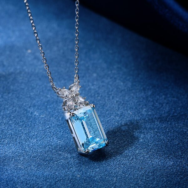 Vintage Emerald Cut Zirconia S925 Necklace