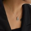 Vintage Emerald Cut Zirconia S925 Necklace