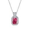 Vintage Rectangle Luxury Jewelry S925 Silver Necklace