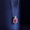 Vintage Rectangle Luxury Jewelry S925 Silver Necklace