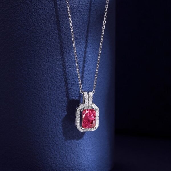 Vintage Rectangle Luxury Jewelry S925 Silver Necklace