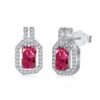 Vintage Rectangle Luxury Jewelry S925 Silver Stud Earring