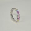 Geometry Rainbow Cubic Zirconia Ring Band