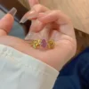 1.5 Carat Oval Vintage Brushed Pink Moissanite Ring