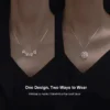 S925 Clover Heart 2-in-1 Cubic Zirconia Necklace (7)