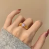 Floral Oval Cut Cubic Zirconia Ring