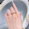 Floral Oval Cut Cubic Zirconia Ring