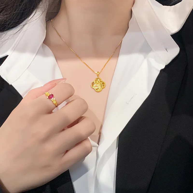 Gold Plated Red Cubic Zirconia Solitaire Ring (3)