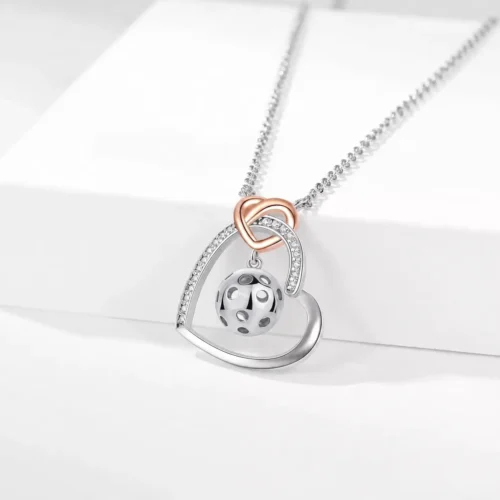 Pickleball Love Heart Necklace